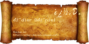 Ádler Dániel névjegykártya
