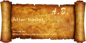 Ádler Dániel névjegykártya